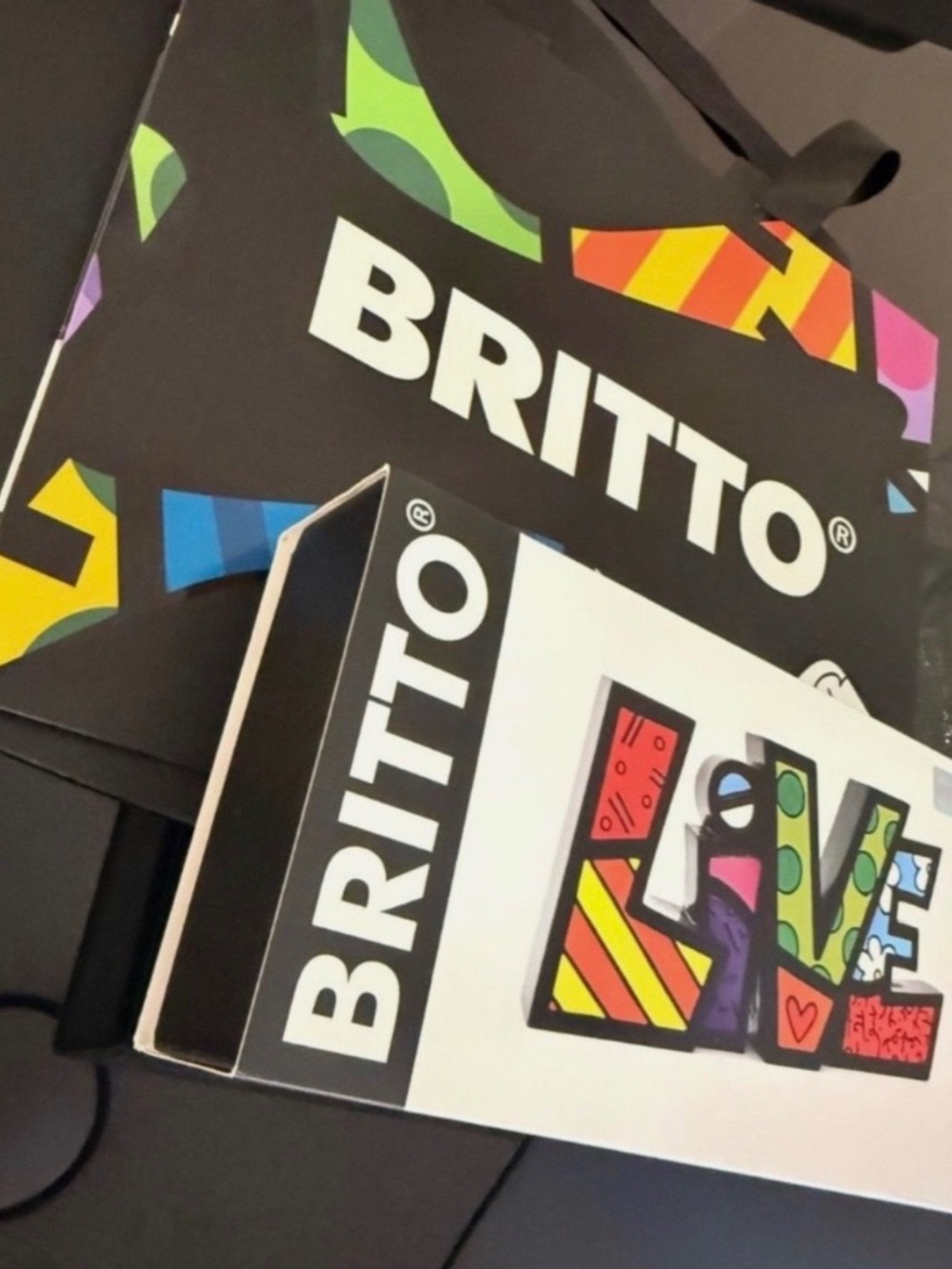 ROMERO BRITTO 'LIVE' BRITTO WORD FIGURINE
